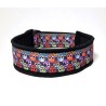 COLORED SKULLS - Bredt Halvkvæler halsbånd - str. 45/52cm