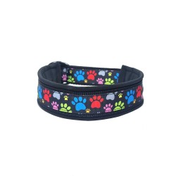 COLORED PAWS - Halvkvæler halsbånd - str. 35/42cm