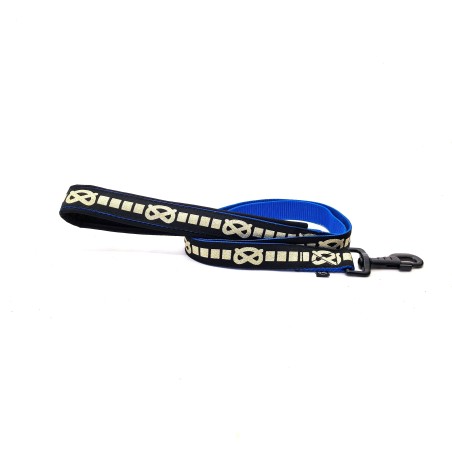 SBT - 1.25M Leash - BLACK/GOLD - Lightblue
