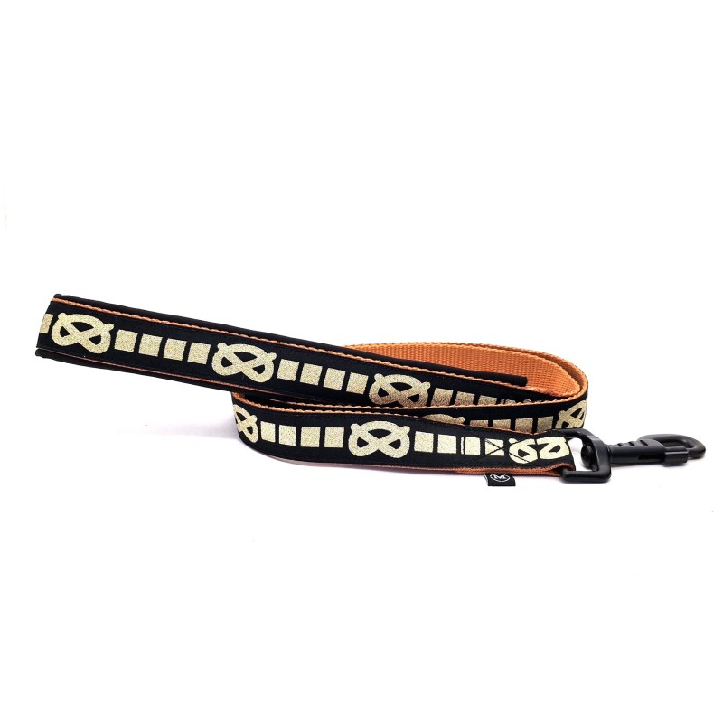 SBT - 1.25M Leash - BLACK/GOLD - CARAMEL