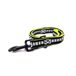 SBT Adjustable Leash - BLACK/SILVER - NEON YELLOW