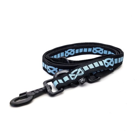 SBT Adjustable Leash - BLACK/LIGHTBLUE - BLACK