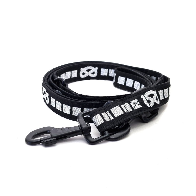 SBT Adjustable Leash - BLACK/SILVER - BLACK