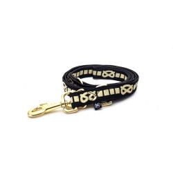 SBT Adjustable Leash - BLACK/GOLD - BLACK