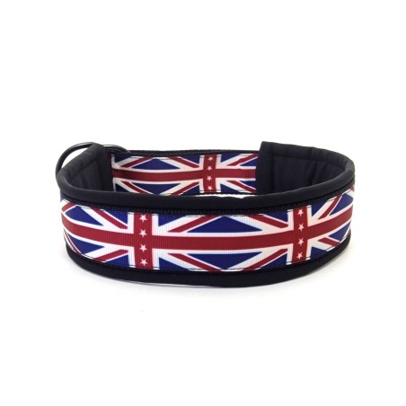 copy of SKABELON - Union Jack - Dark Blue - Half choke collar - Black - str. 40/48cm
