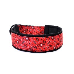 Rød bandana - halvkvæler halsbånd - Sort - str. 40/48cm