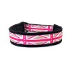 Union Jack - Pink - halvkvæler halsbånd - Sort - str. 40/48cm