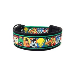 Cartoons - Half choke collar - BLACK - str. 35/42cm