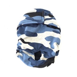 Løbetidsbukser - Blue Camo - Str Small