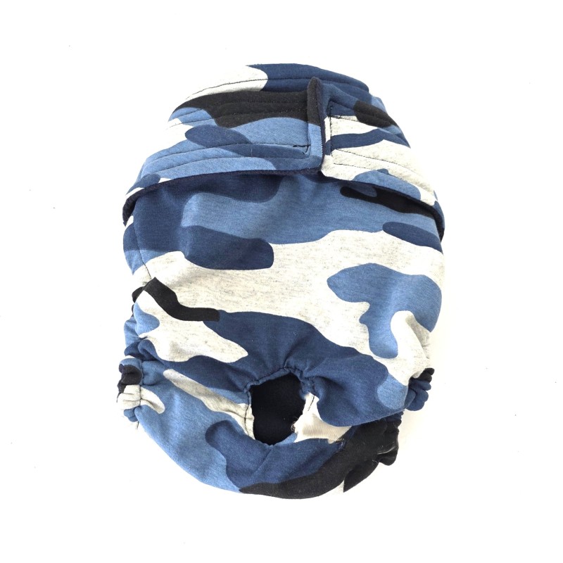 Løbetidsbukser - Blue Camo - Str Small